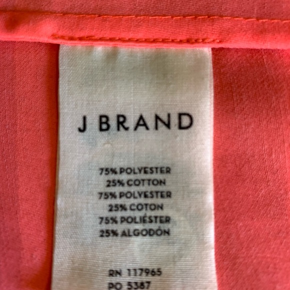 J Brand Neon Orange/Pink Zipper Collar Tank Top - Picture 8 of 8